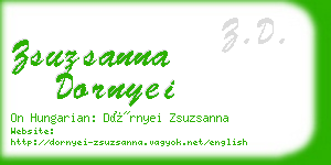 zsuzsanna dornyei business card